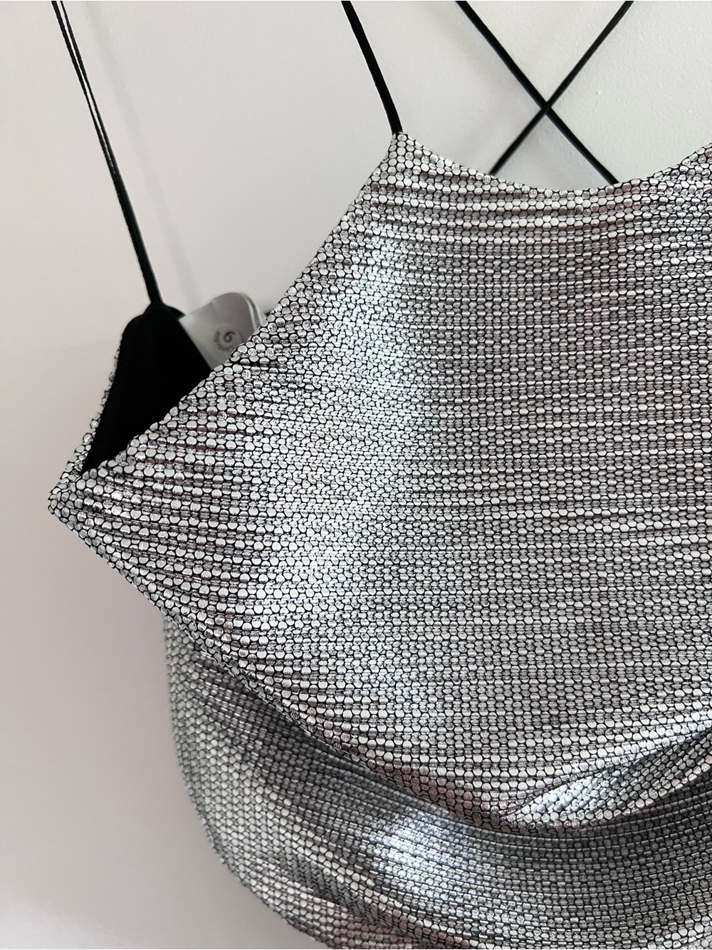 Zara Metallic Festive Days Cross Back Halter Top - Picture 2 of 4